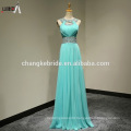 Wholesale Custom Made Long Chiffon Evening Dress Halter Sleeveless Beaded Stones Bridesmaid Dress